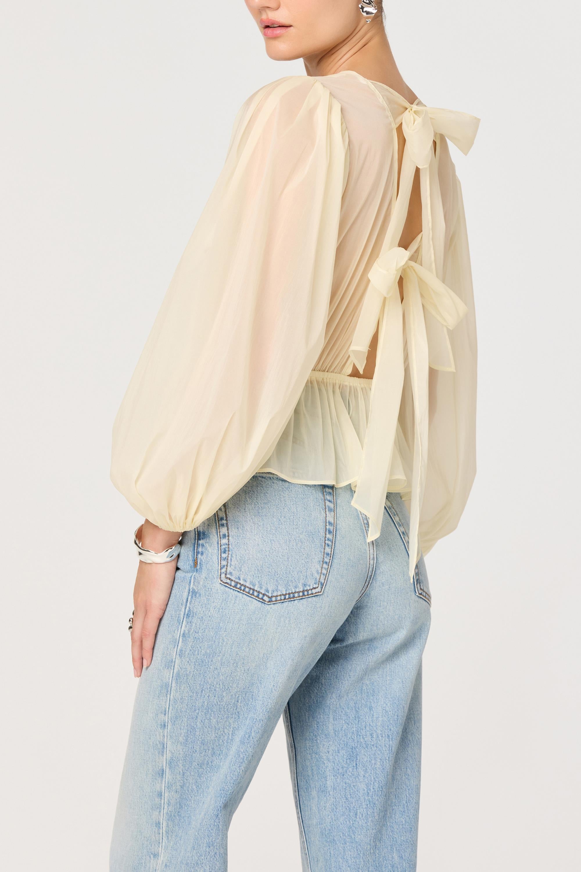 Amie Sheer Tie Back Top