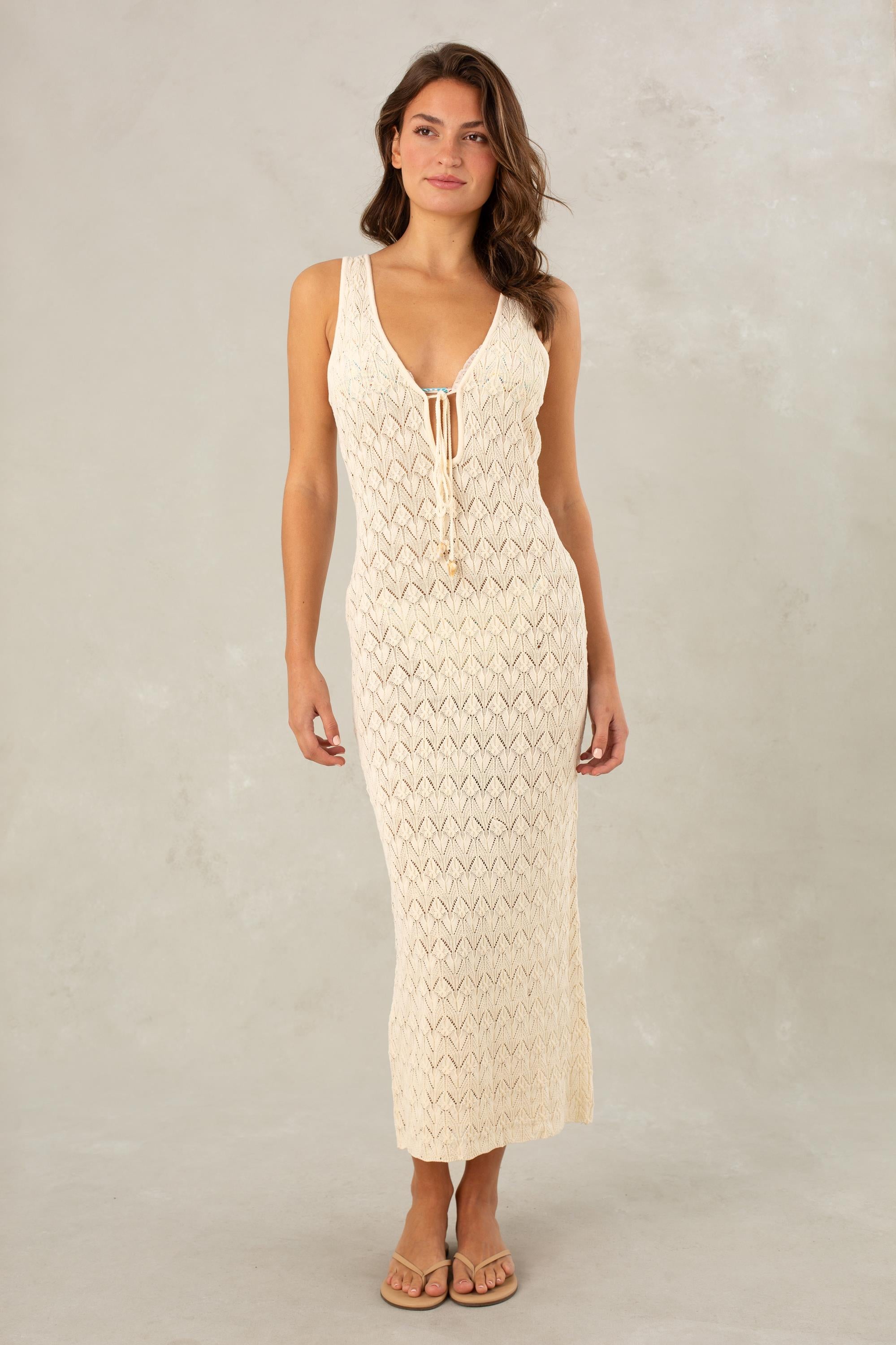 Adoni Mesh Midi Dress Aqua – South Moon Under