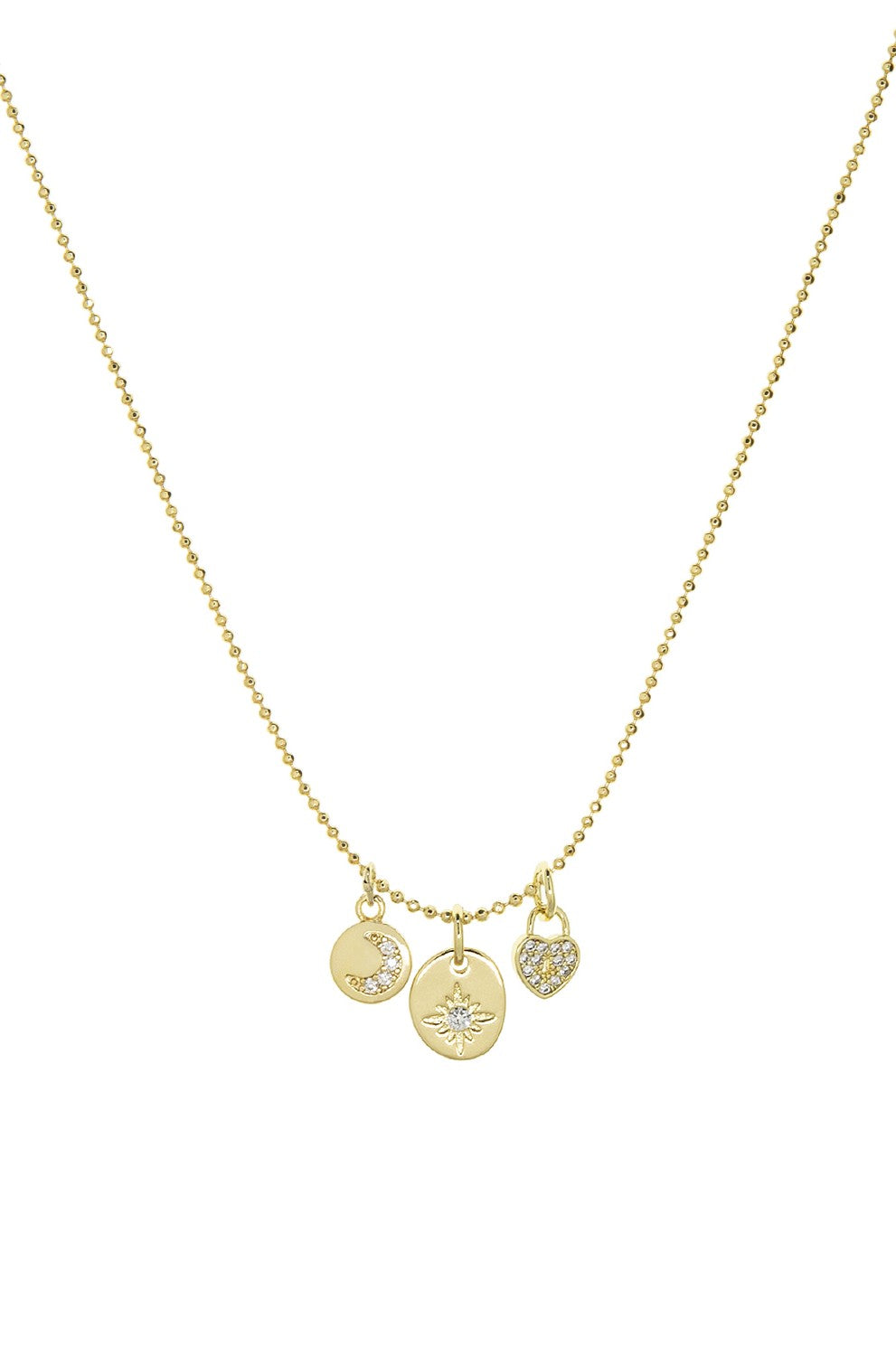 Adjustable Pull Chain w/ Pave Charm Neck