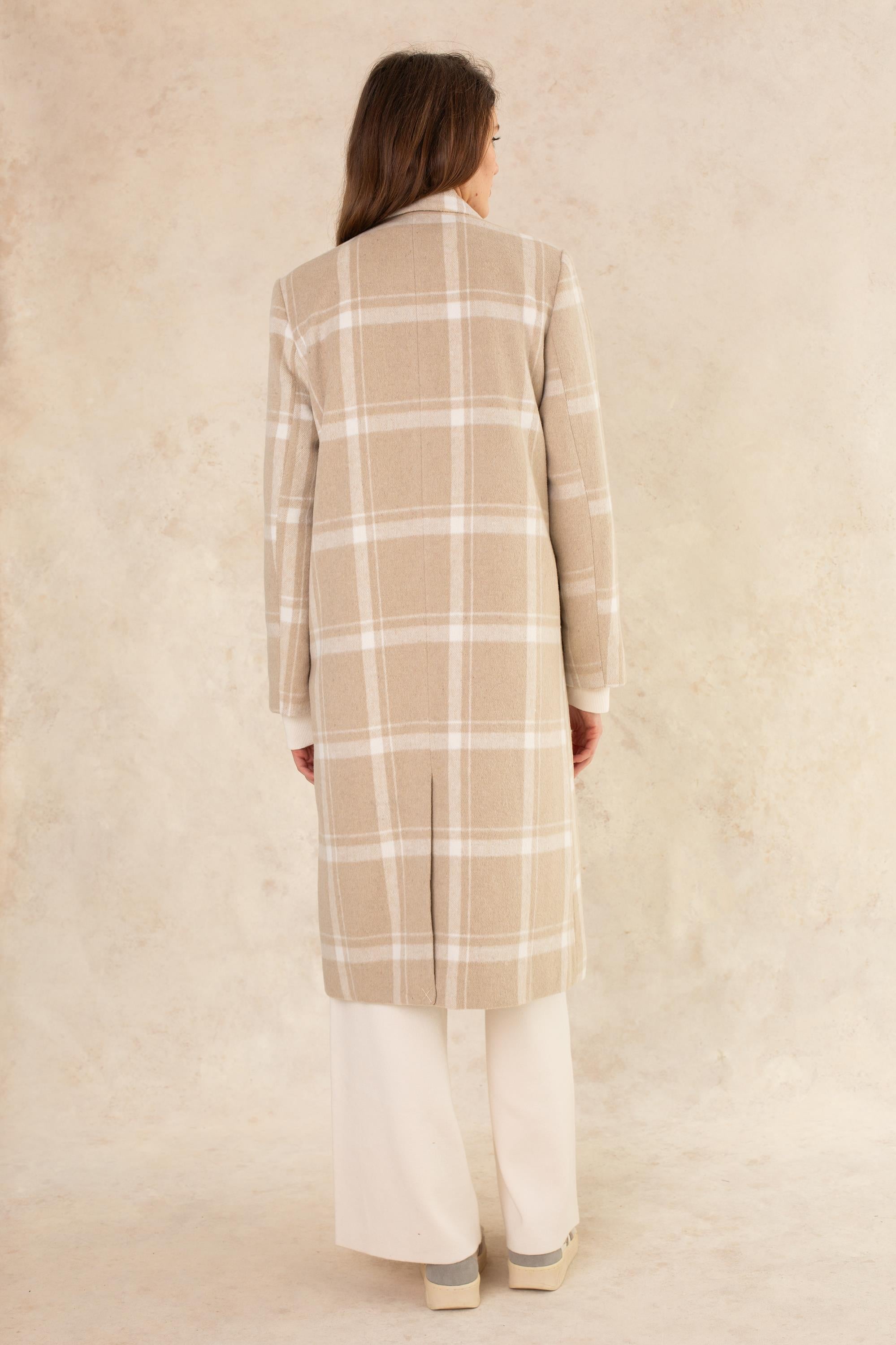 Blair Windowpane Long Coat