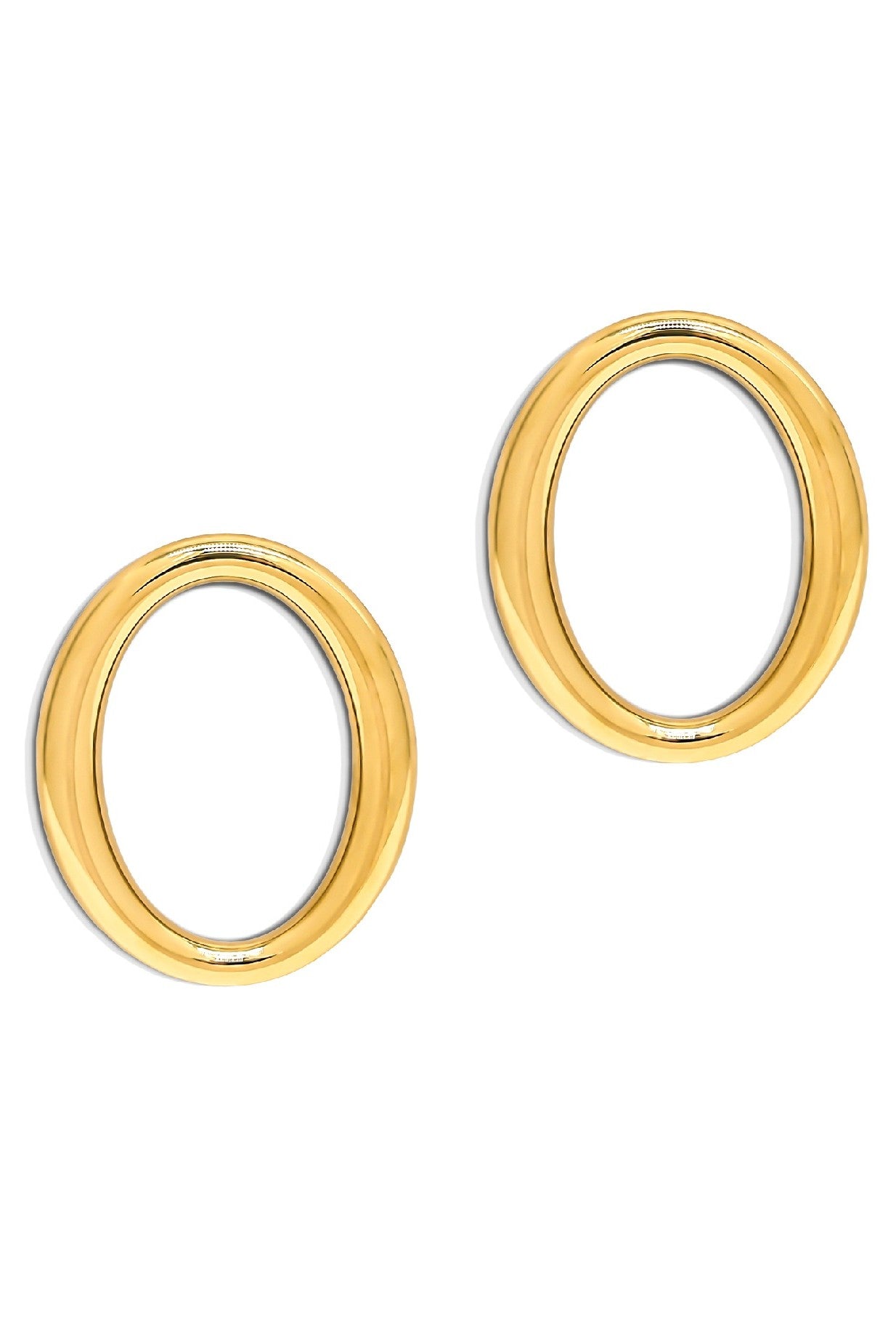 Oval Post Open Earring