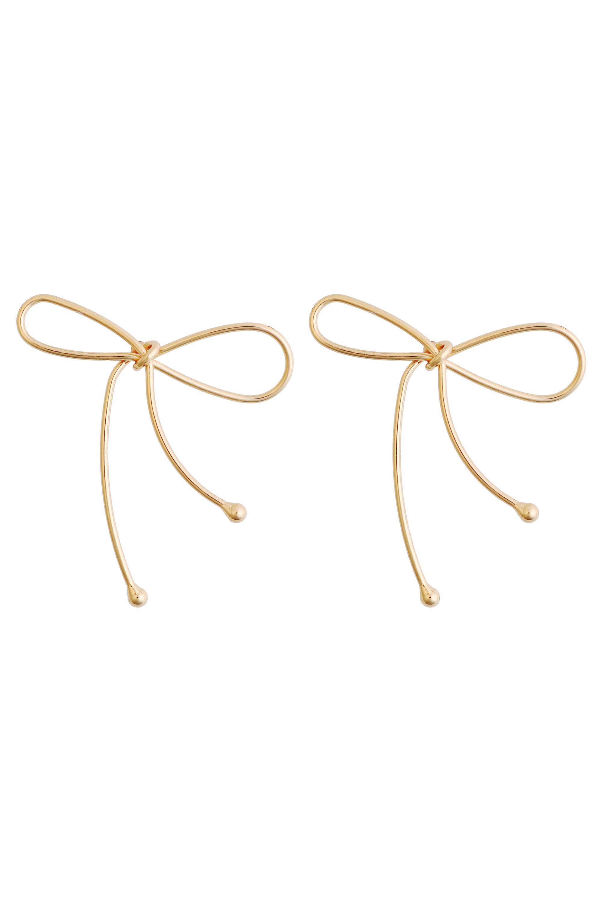 1.75 In Ear Metal Bow Gold