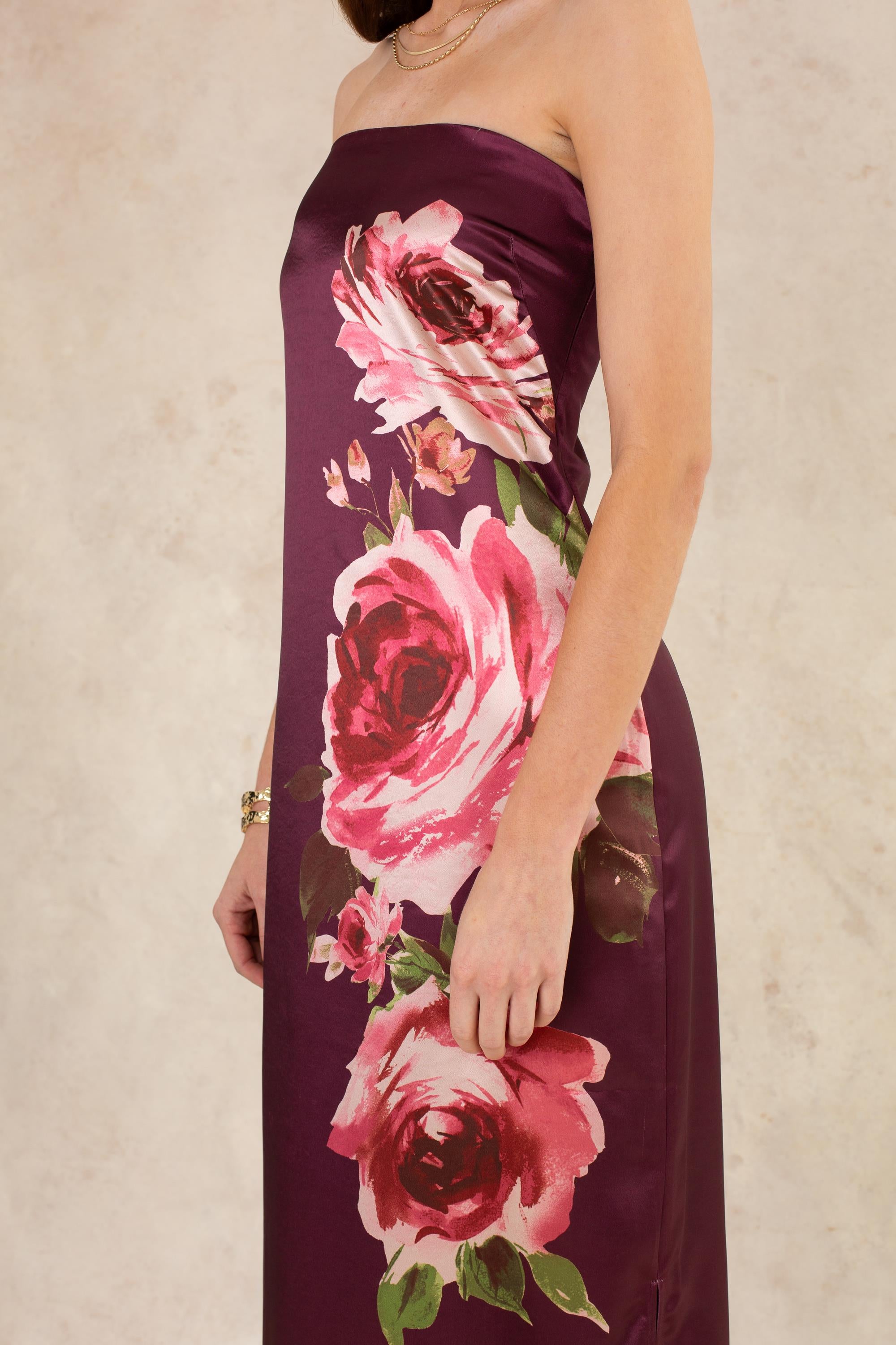 Sienna Strapless Column Midi Dress