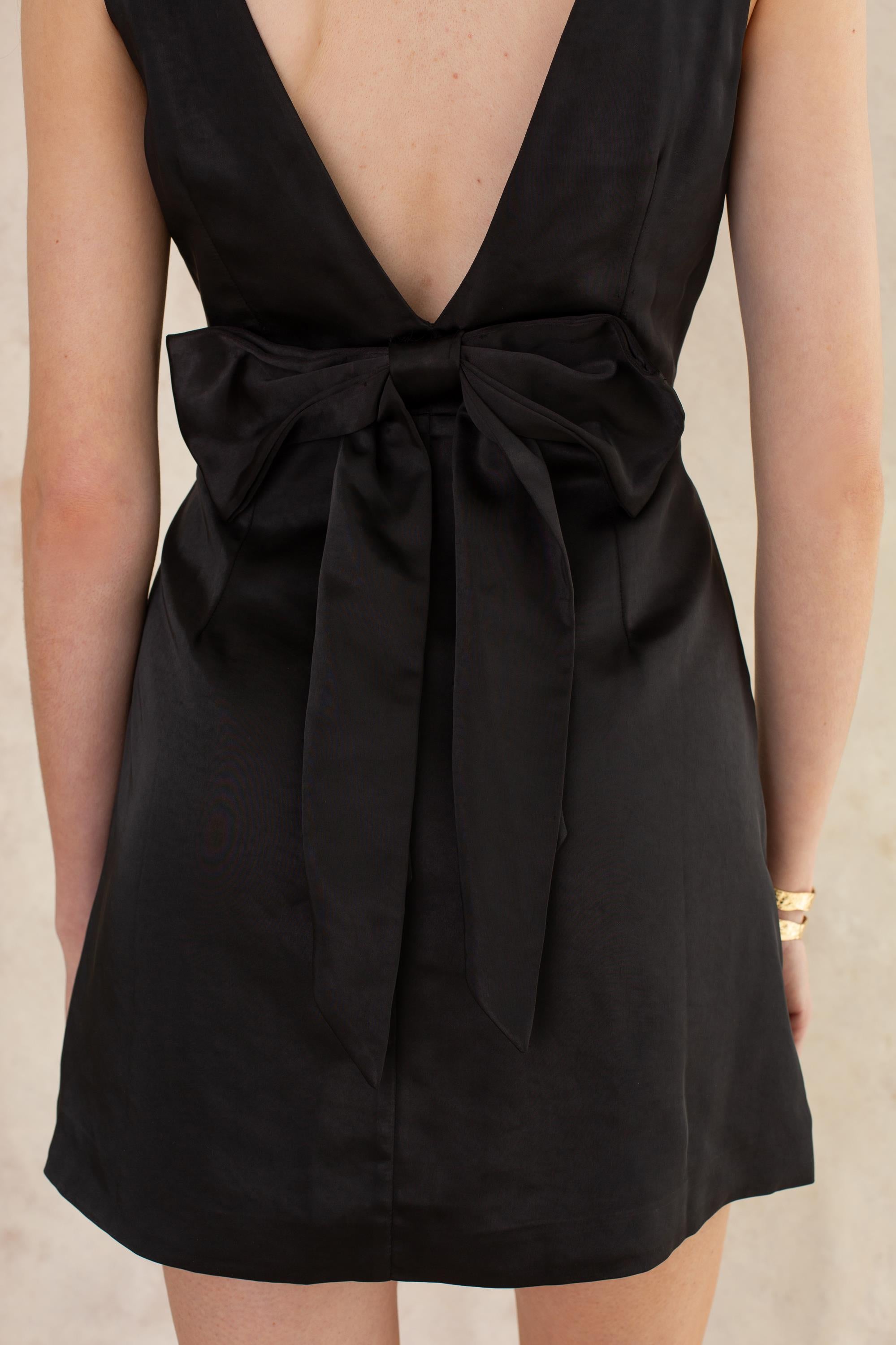 Blair Boat Neck V Back Mini Dress