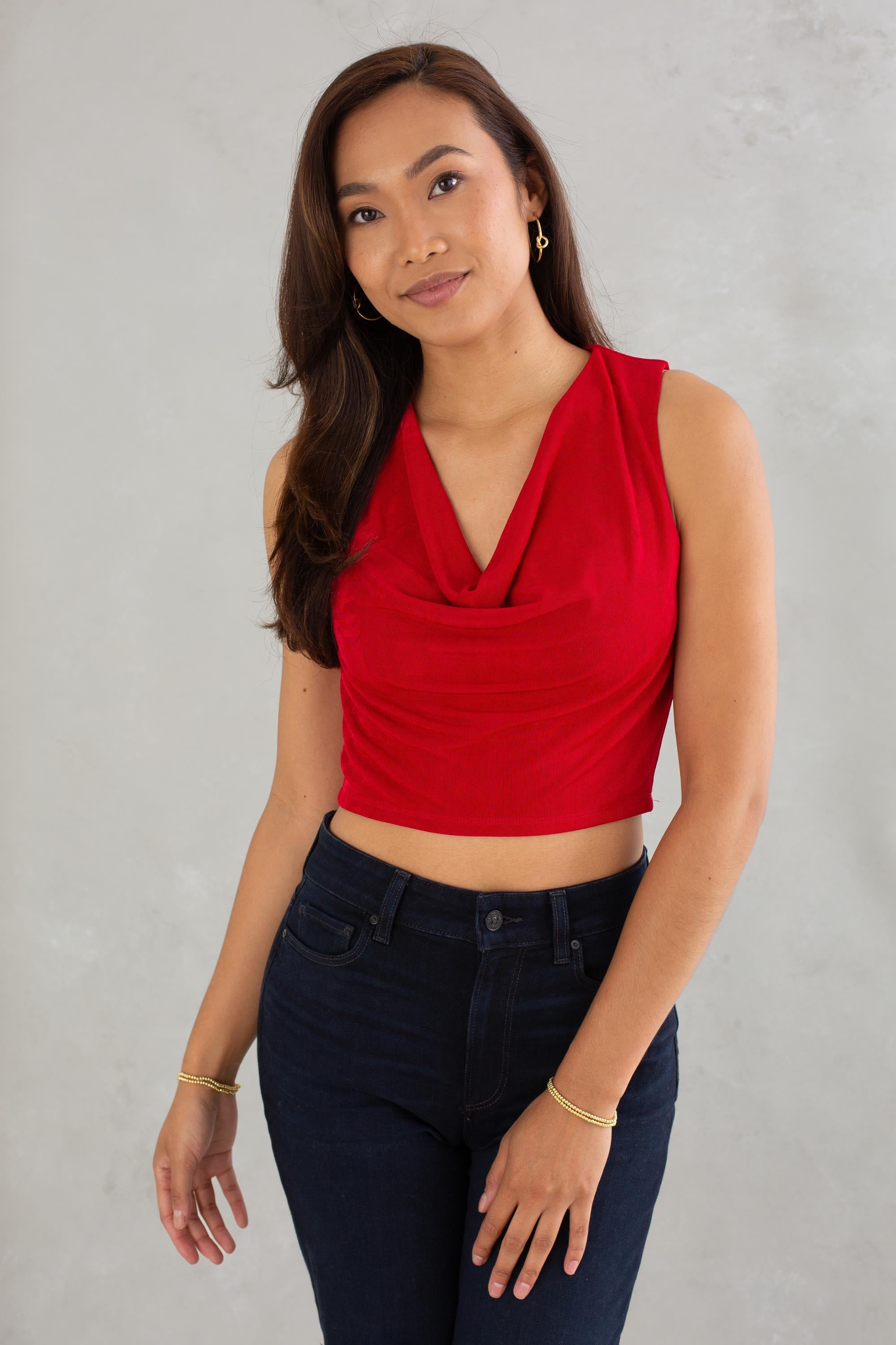 Callie Cowl Neck Set Top