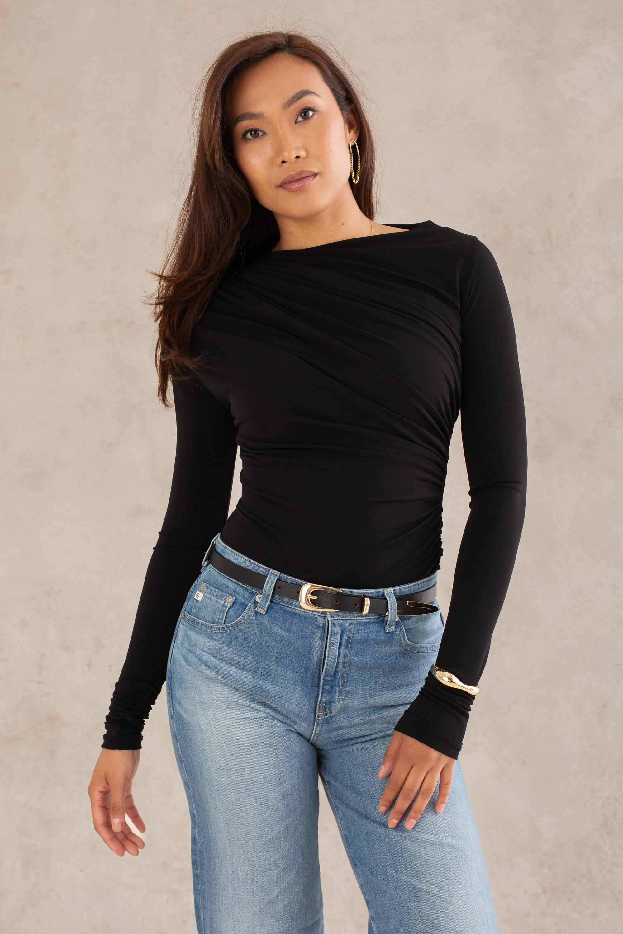 Lila Long Sleeve Gathered Shoulder