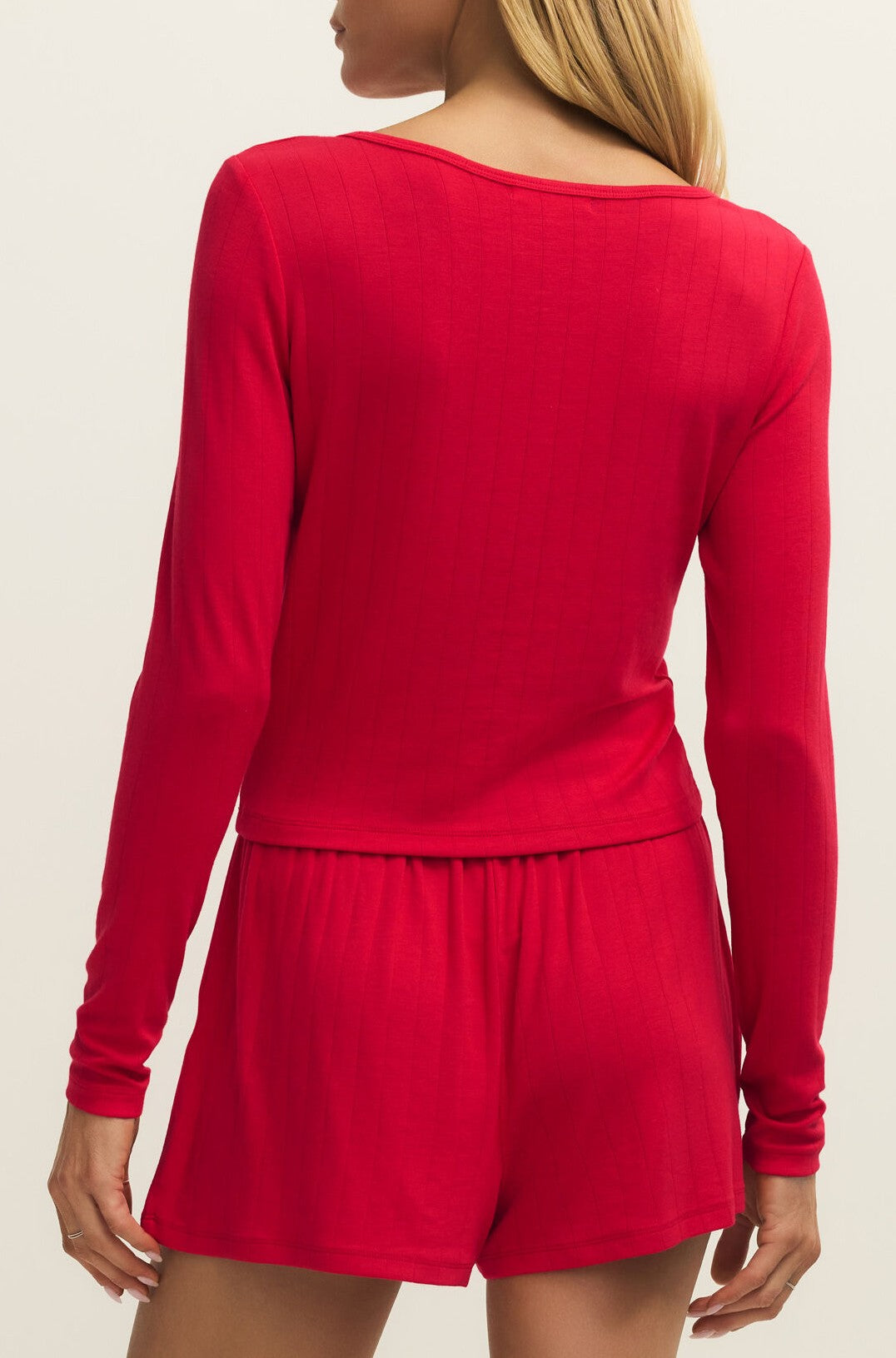 Felt Cute Long Sleeve Rib Top