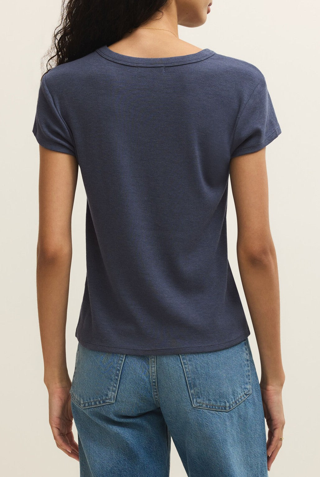 Renae Rib Short Sleeve Top