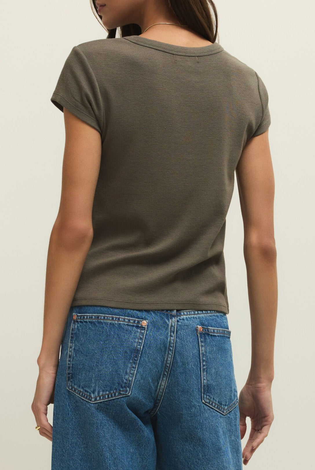 Renae Rib Short Sleeve Top