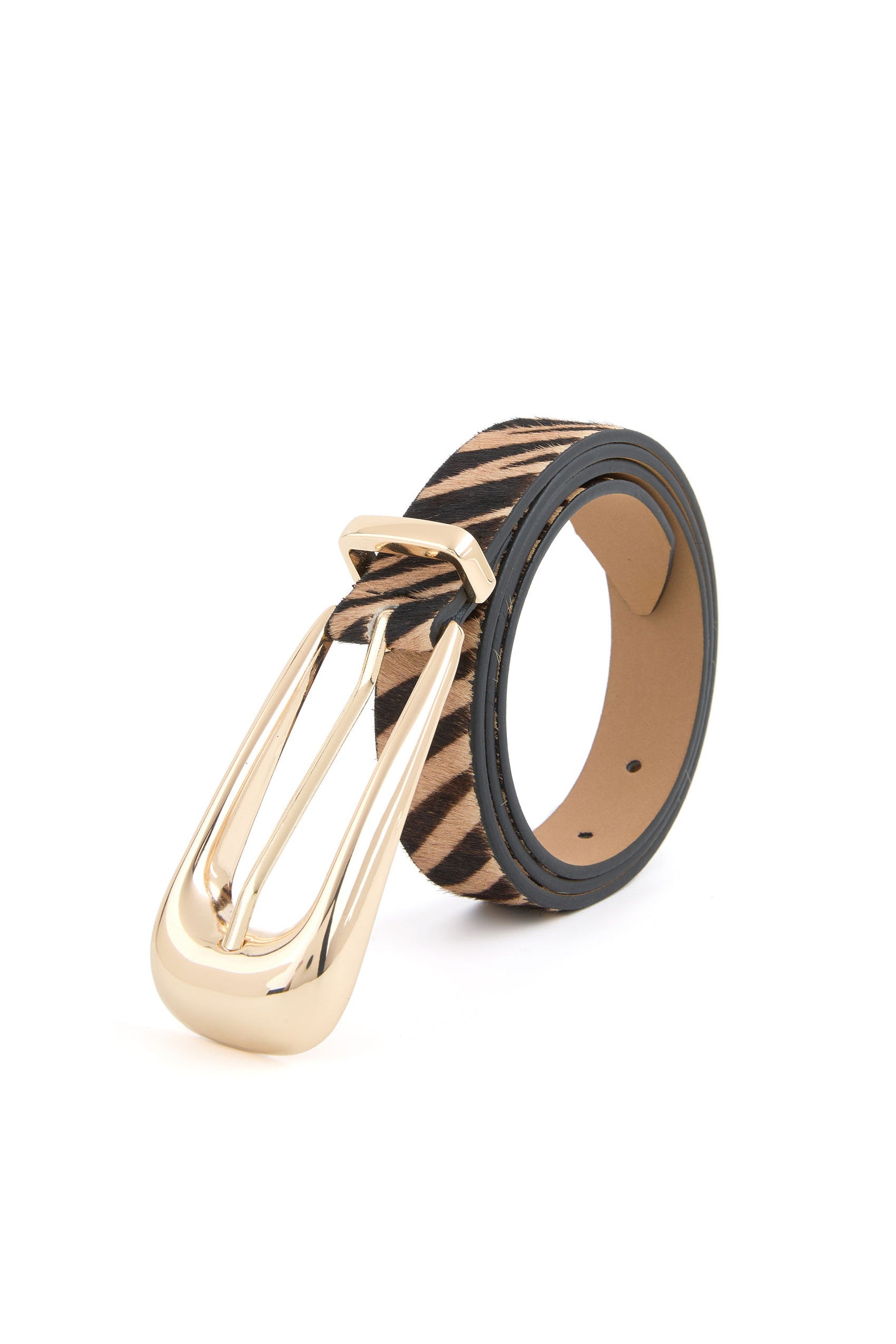 Tiger Print Pony Skin Belt