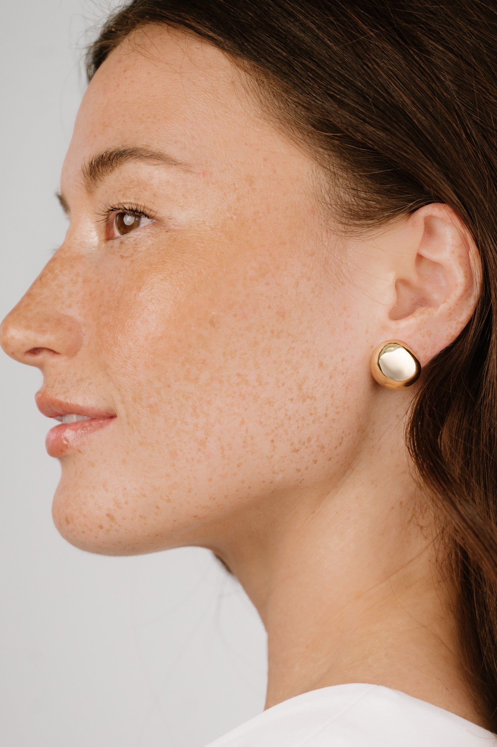 Polished Pebble Stud Earrings