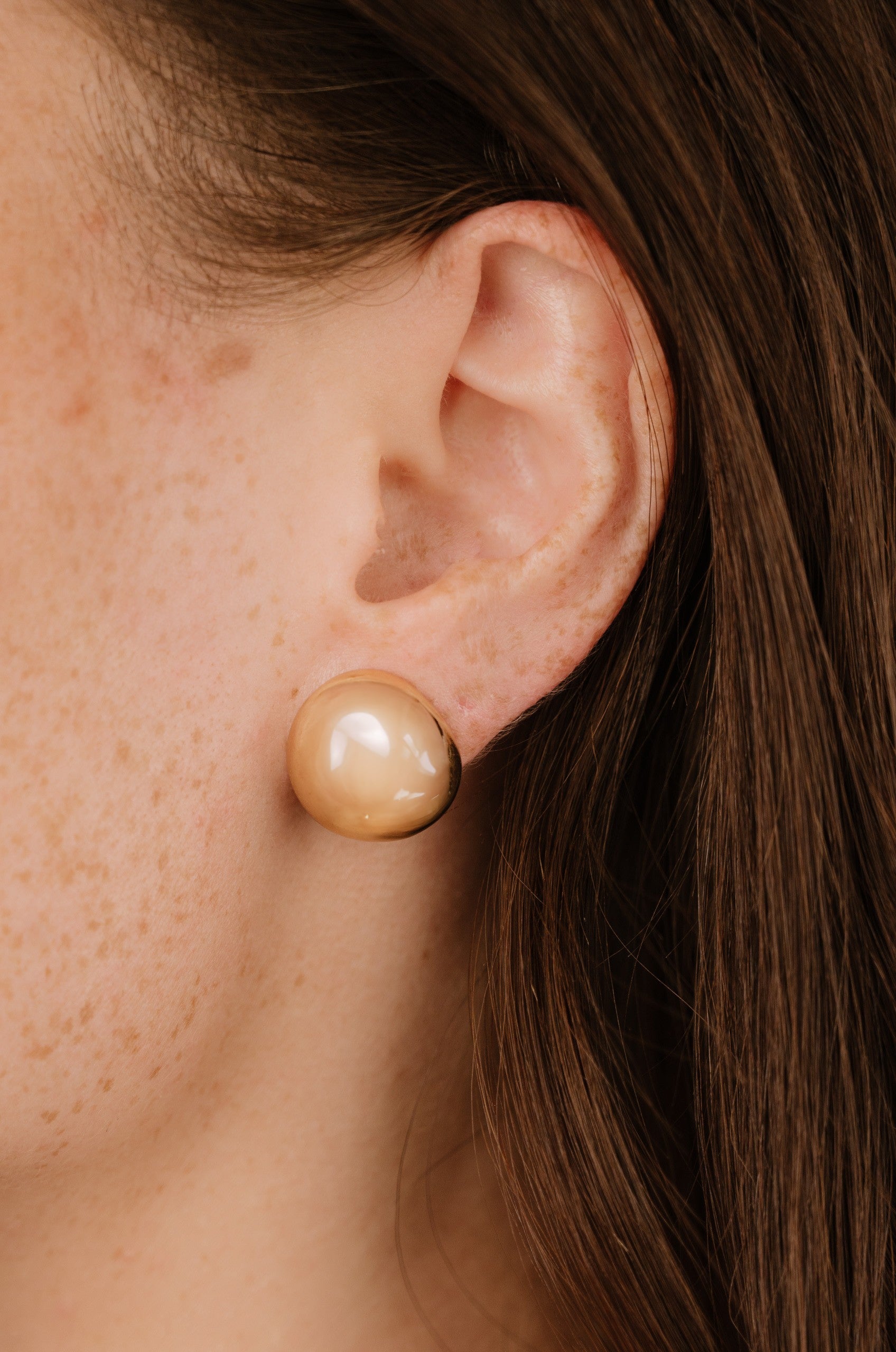 Polished Pebble Stud Earrings