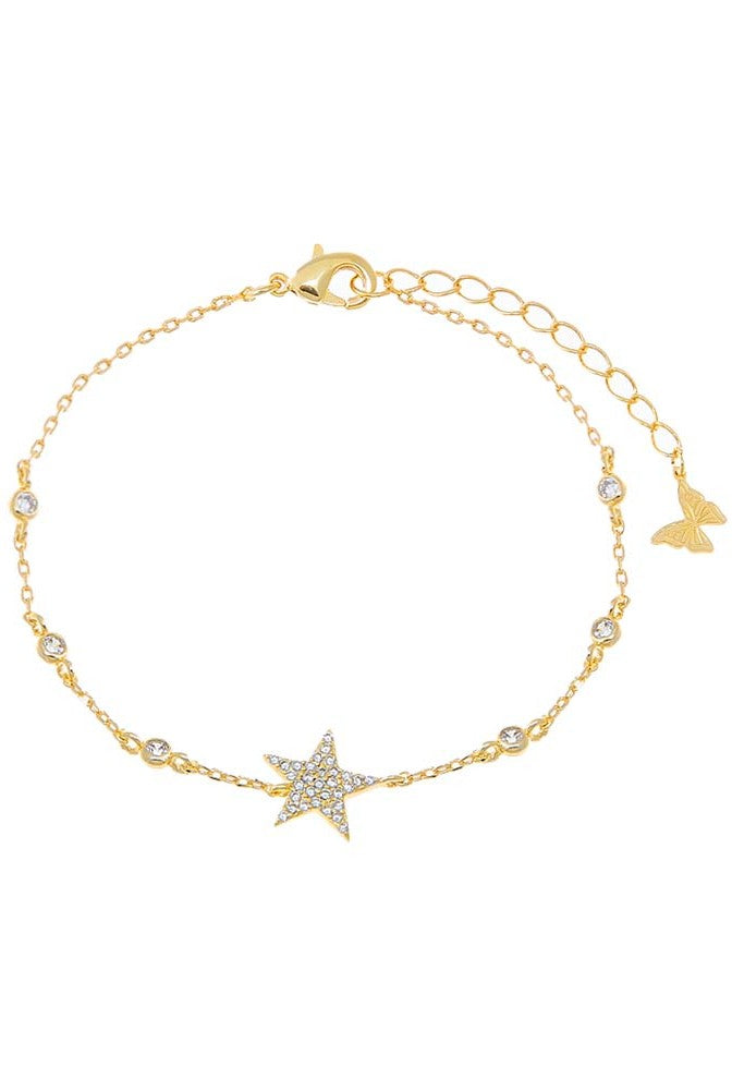 Pave Star X Diamond By The Yard Bracelet