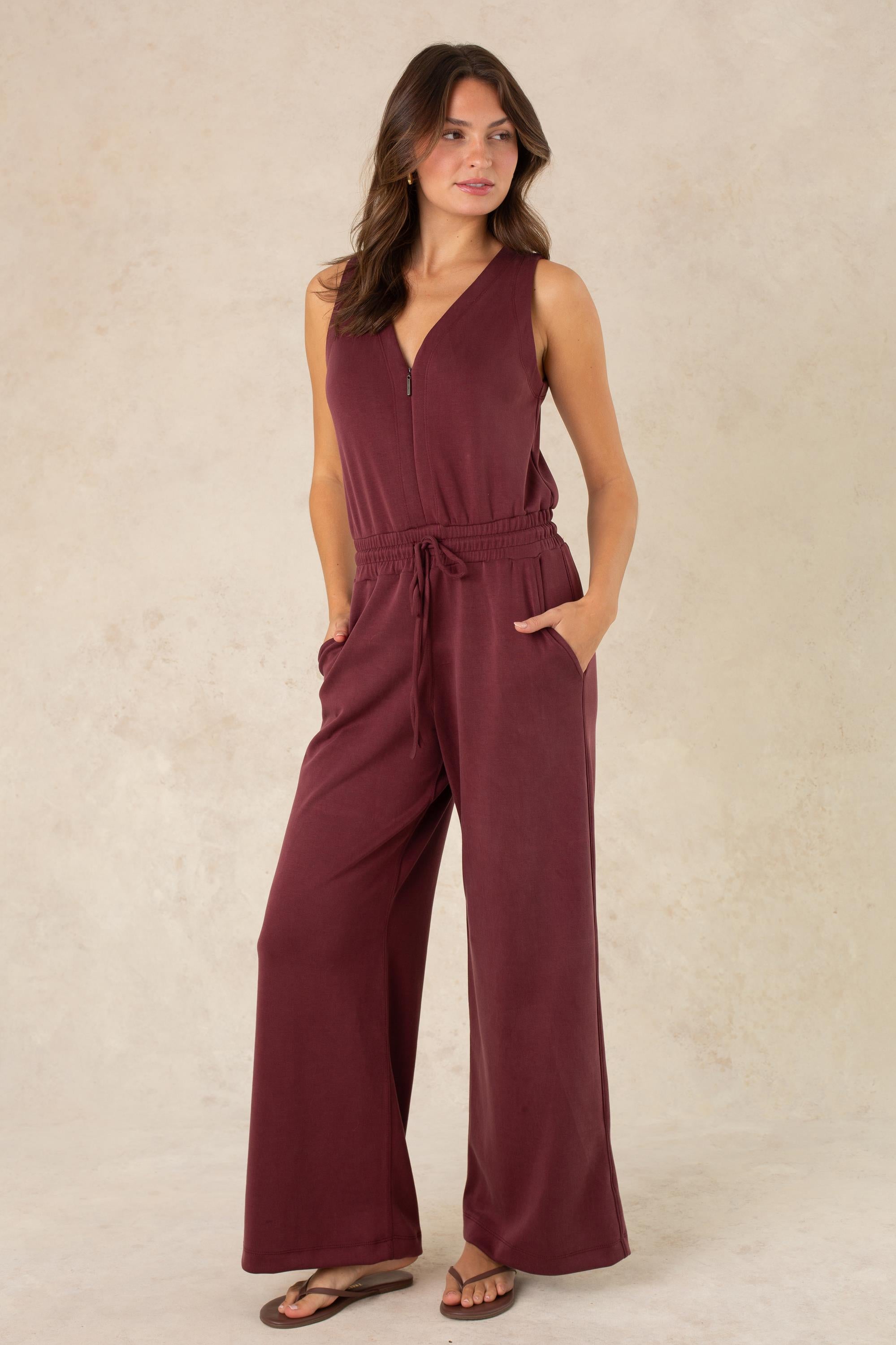 Scuba Wide Leg Jumpsuit