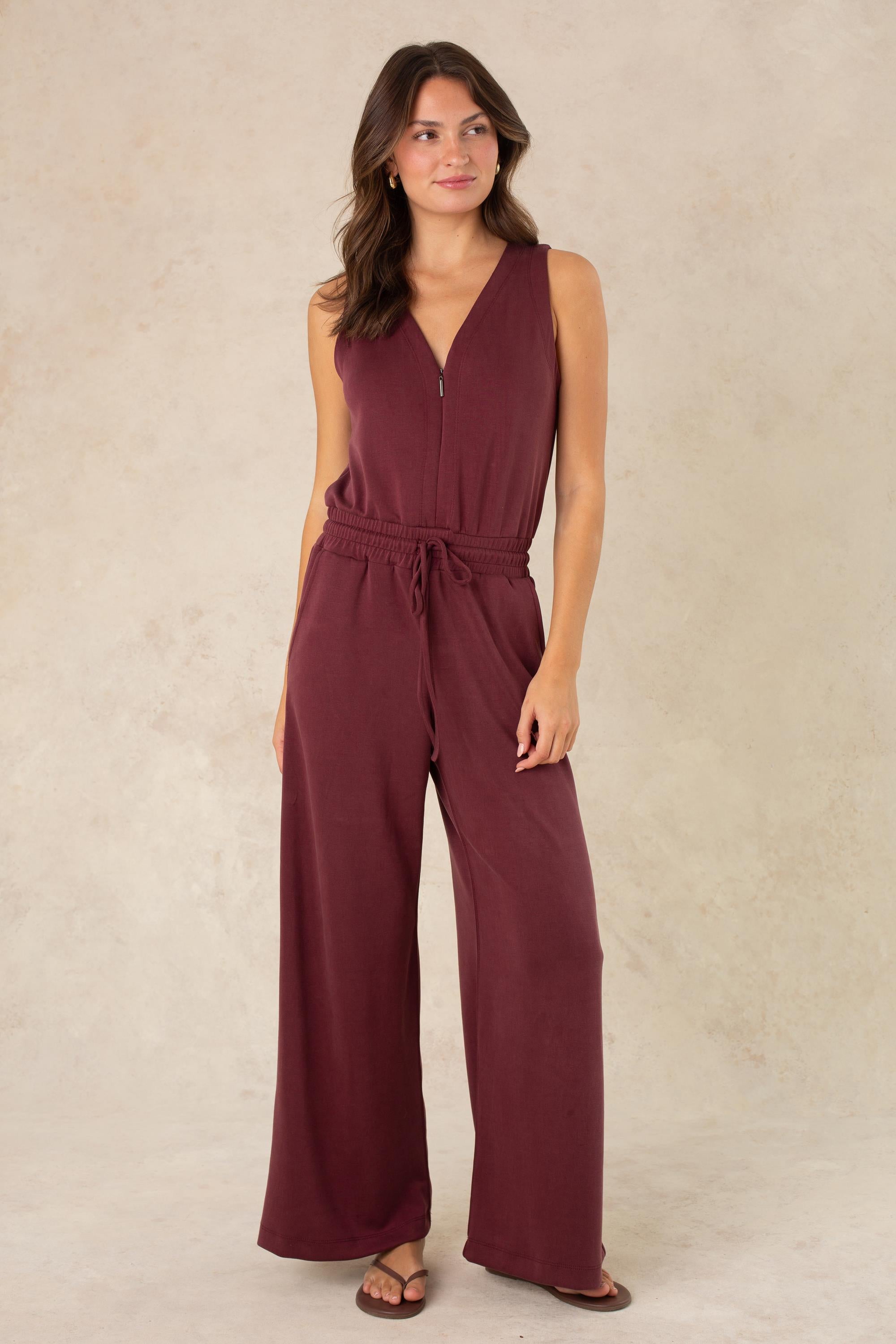 Scuba Wide Leg Jumpsuit