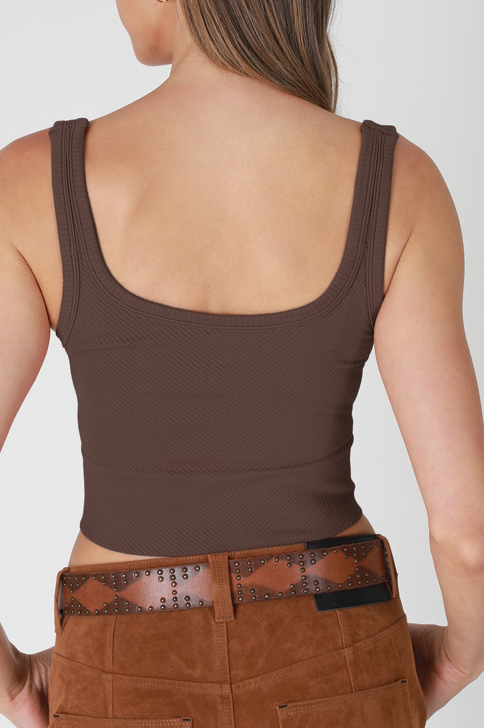 Chevron Rib Crop Top