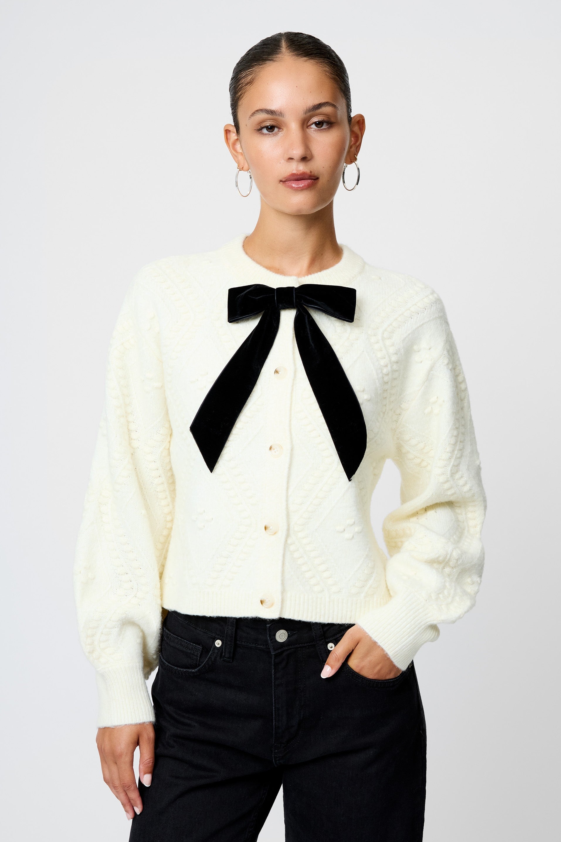 Kitty Bobble Contrast Cardigan