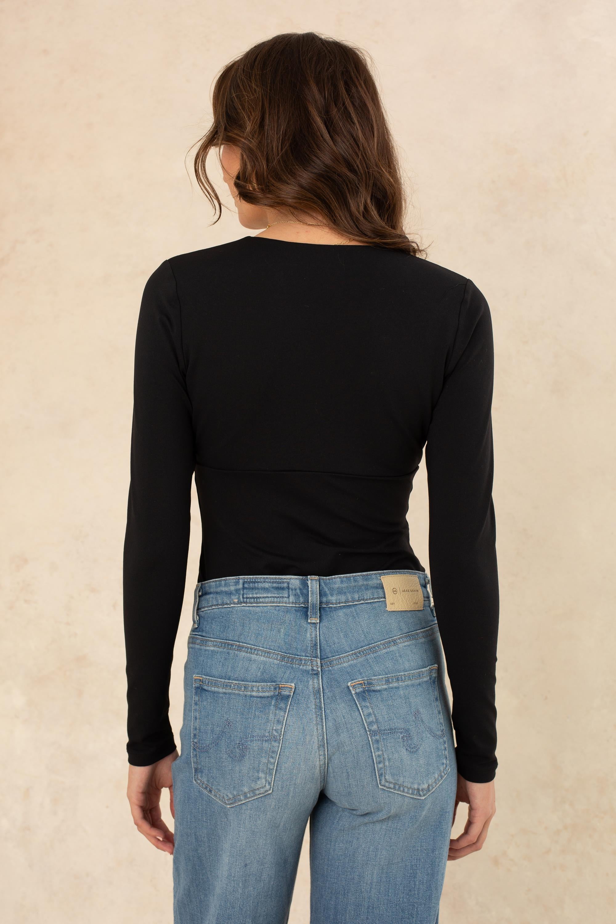 Stella Deep V Knit Long Sleeve