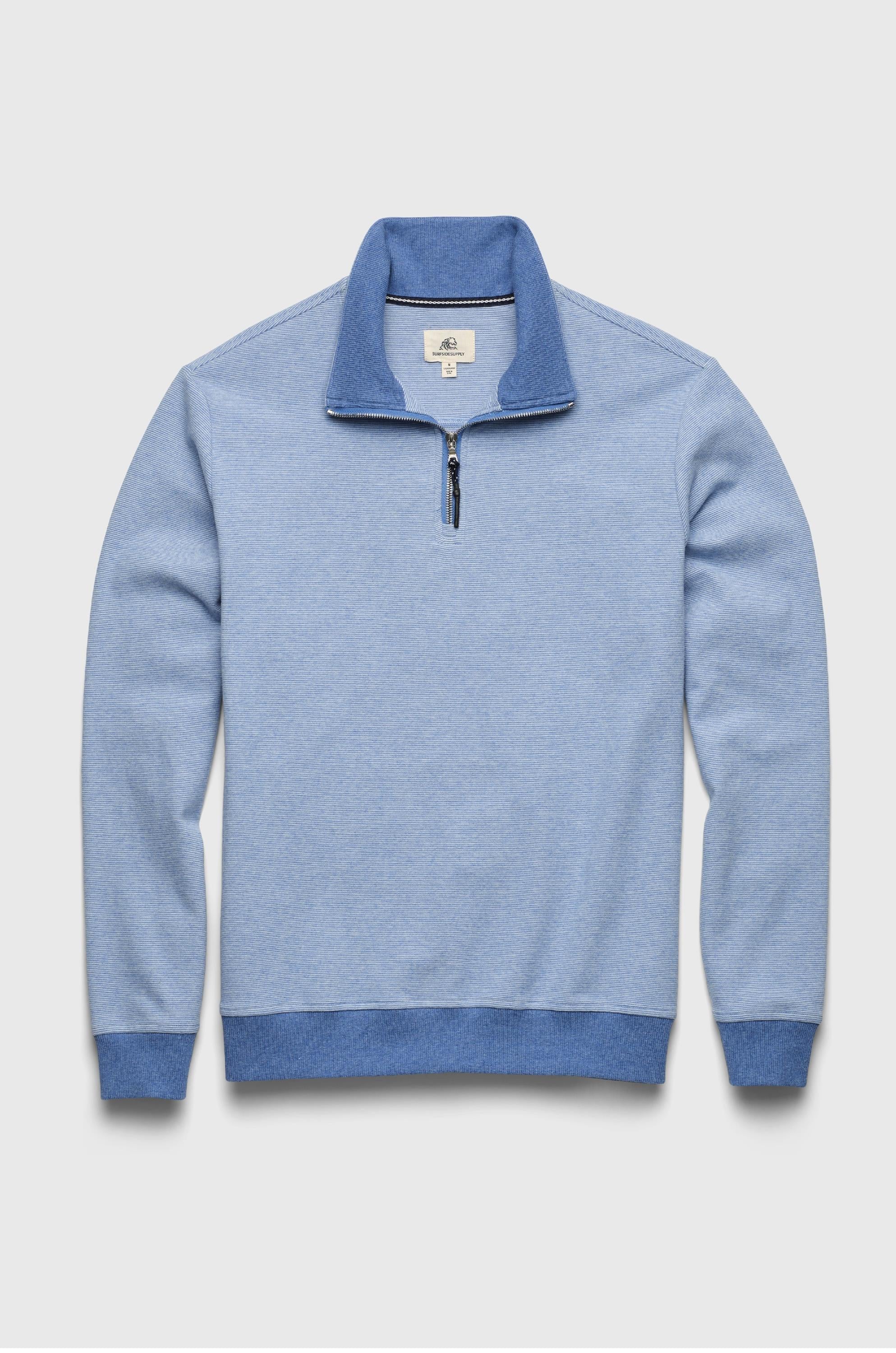 Bobby Micro Stripe 1/4 Zip Pullover