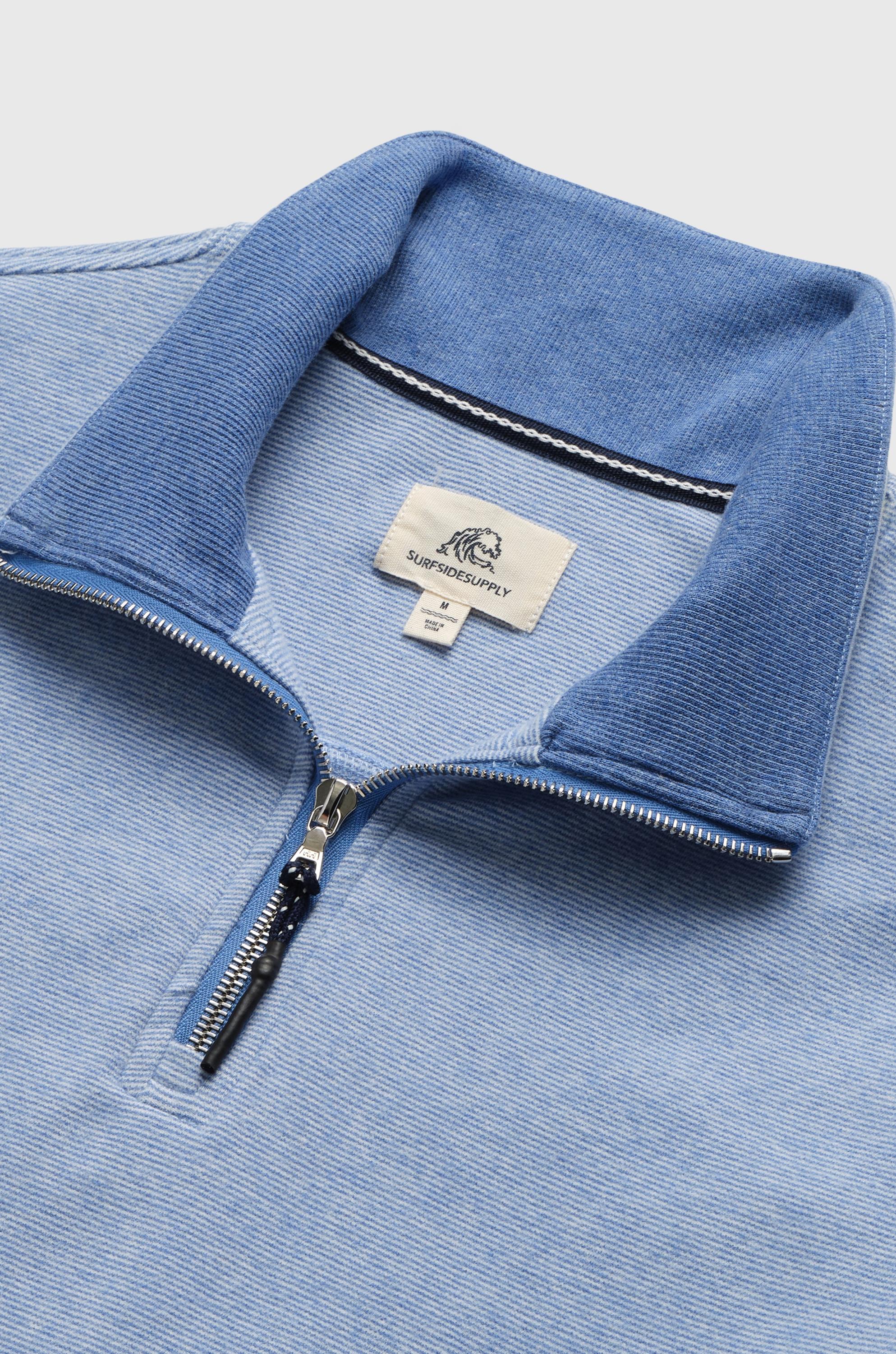 Bobby Micro Stripe 1/4 Zip Pullover